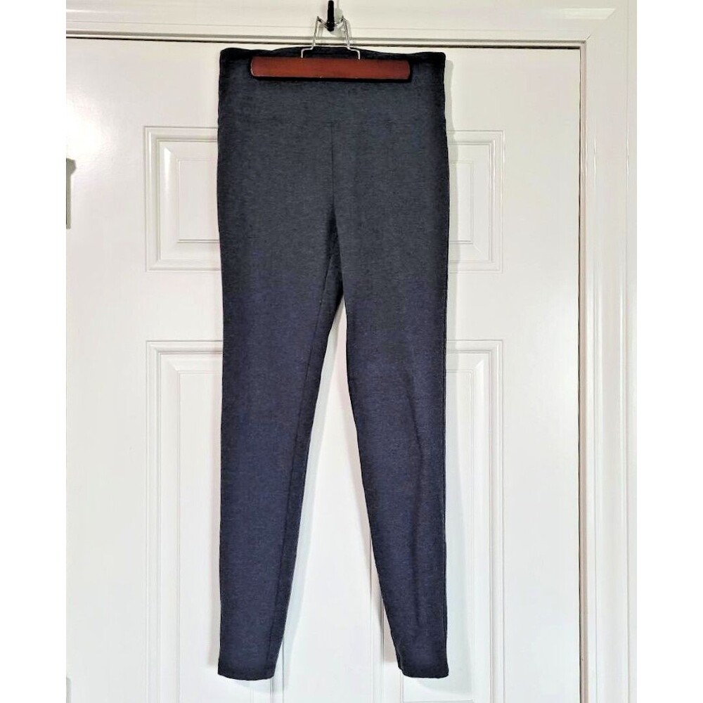 MAX & MIA Size S Heather Gray High Waist French Terry Yoga Casual Comfy Leggings